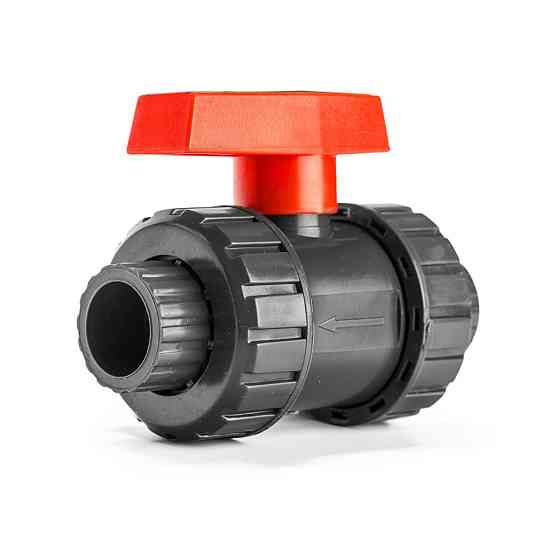 Кран кульовий ПВХ Aquaviva PN10 d110 мм під клей Київ