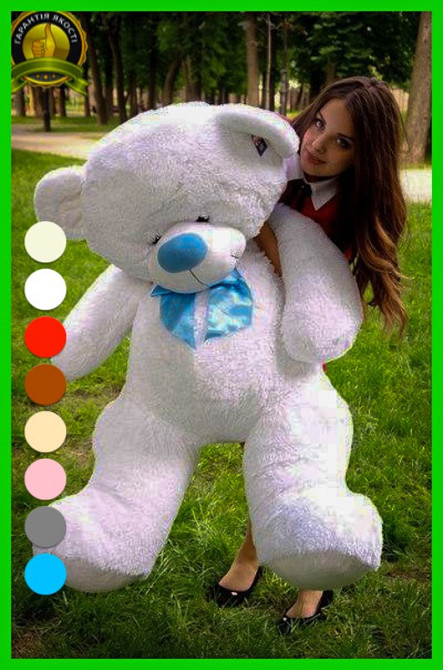 М'яка  іграшка подарунок на 8 березня плюшевий ведмедик Бойд 160 см Білий Тернопіль - фото 2