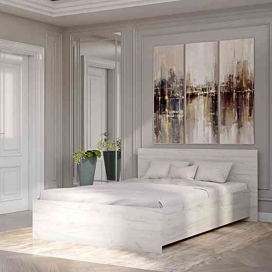 Ліжко двоспальне Еверест Соната-1400 140х200 см дуб крафт білий (DTM-2677) Львів