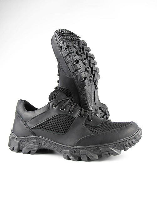 Мужские тактические кроссовки черные – дышащие военные летние, крепкие, универсальные, для тренировок и службы Львов - изображение 7