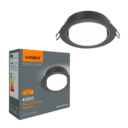 LED Світильник врізний під лампу GX53 чорний VL-SPF27R-B Videx Житомир