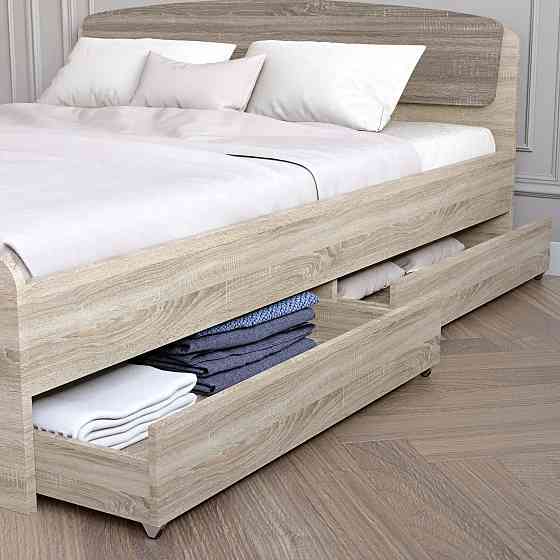 Двоспальне ліжко Еверест Асторія з двома ящиками 160х200 см сонома/трюфель (DTM-2489) Дніпро