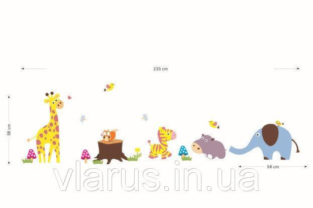 Настінна наклейка дитяча Звірята Київ - фото 2