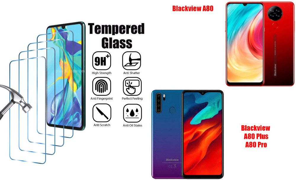 Защитное стекло ArmorGlass для Blackview A80, A80 Plus, A80 Pro – устойчивое к царапинам и ударам Киев - изображение 1