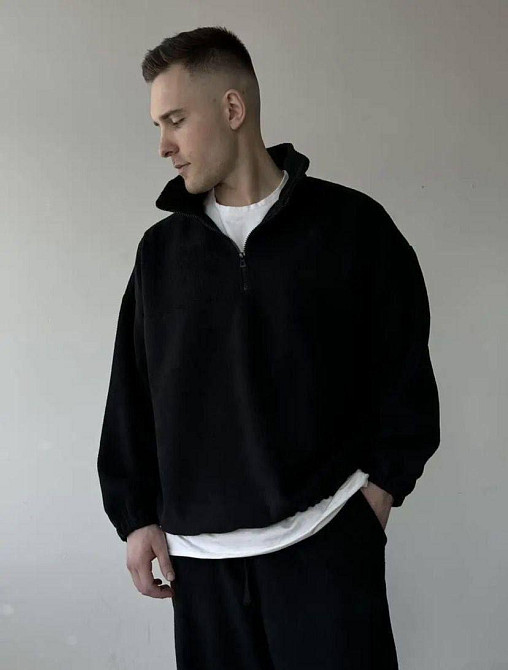 Чоловічий стильний теплий костюм двосторонній щільний фліс Одеса - фото 1