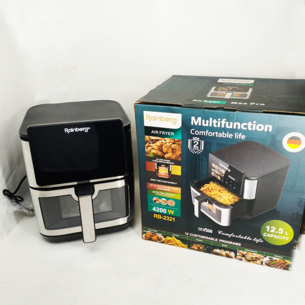 Фритюрница с функцией жарки без масла Rainberg RB-2321 4200Вт 12.5л, Фритюрницы для жарки пончиков IL-39 Львов - изображение 5