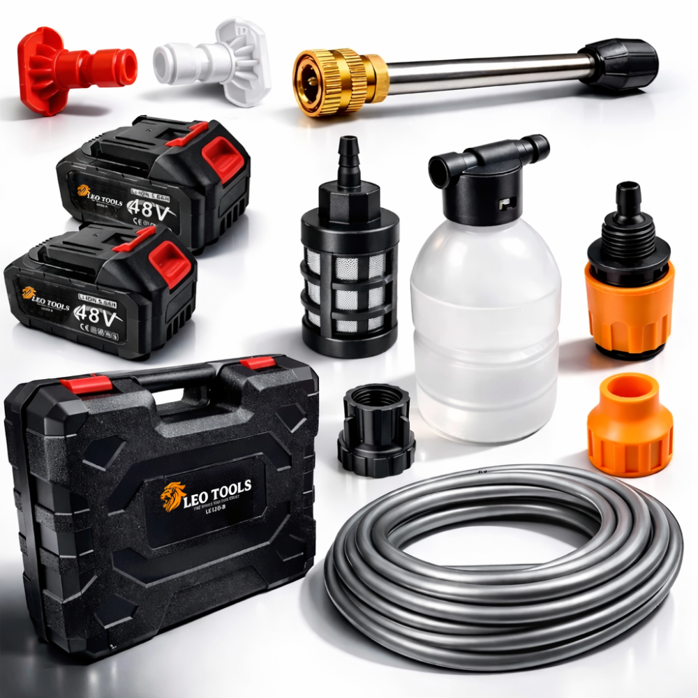 Аккумуляторная мойка высокого давления LEO TOOLS 48V + 2 аккумулятора (Польша) Киев - изображение 8