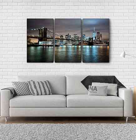 Модульная картина Ночной Город Art-53_3А Киев