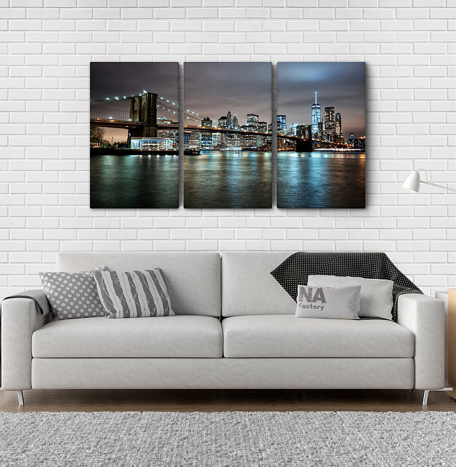 Модульная картина Ночной Город Art-53_3А Киев - изображение 2