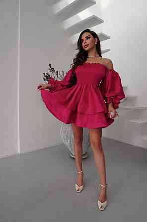 Женское привлекательное стильное праздничное платье королевский атлас Розовый Одесса