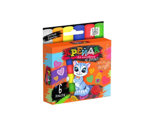 Маленька крейда для малювання на асфальті MEL-02-01, 6 шт Вінниця