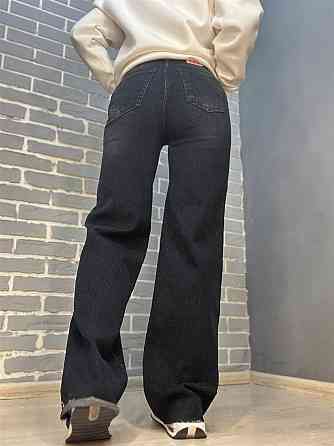 Джинсы женские Twin 1265 Straight fit палаццо широкие от бедра стрейчевые, черный, 34, 34, 75 см, 98 Одесса