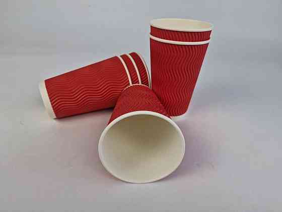 Склянка гофрований 500 мл КРАСНИЙ (15 шт.) Харків