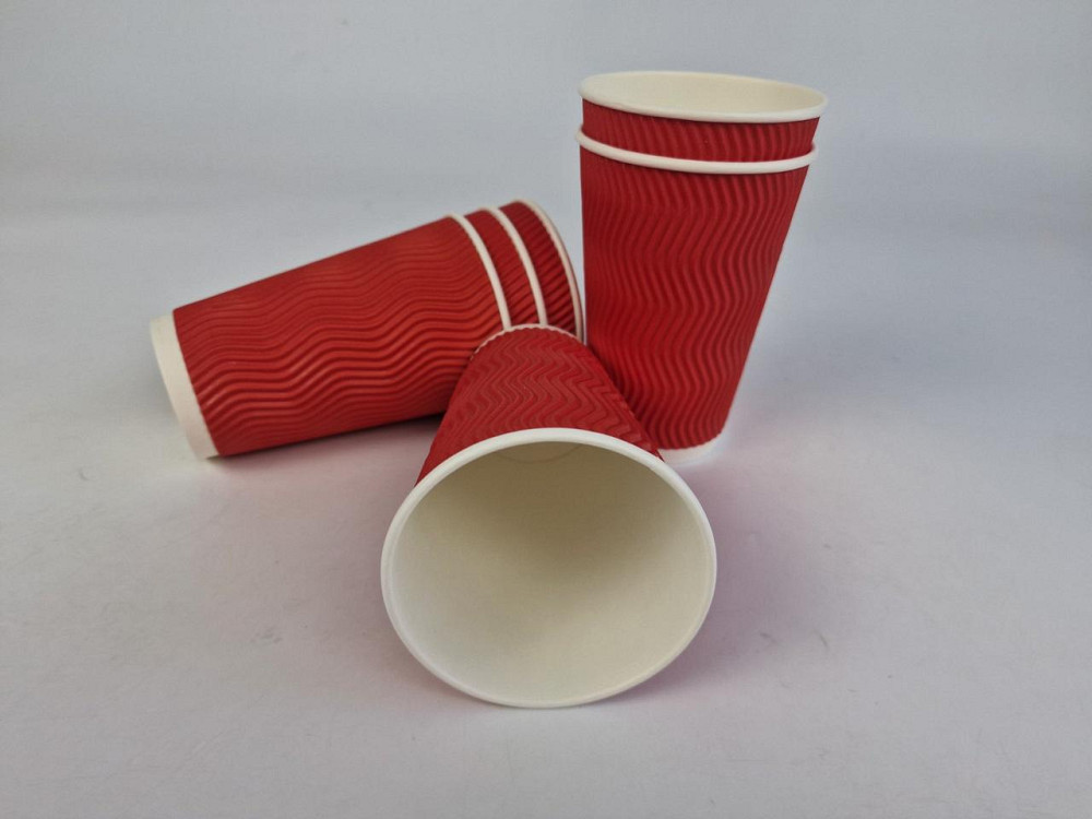 Склянка гофрований 500 мл КРАСНИЙ (15 шт.) Харків - фото 2