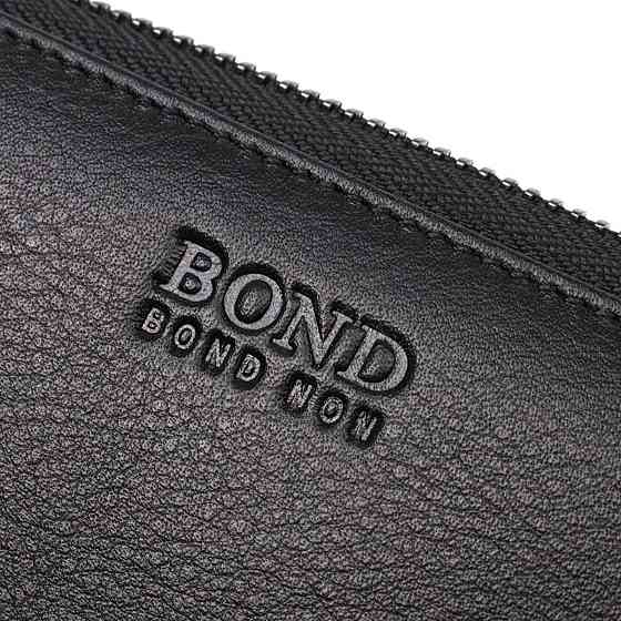 Стильный женский кошелек из натуральной гладкой кожи BOND 22054 Черный Киев