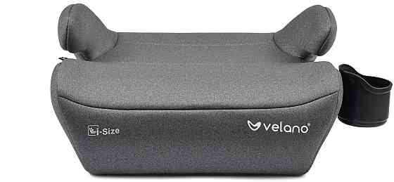 Бустер автокрісло Velano Primo i-Size 125-150 см Isofix + підстаканник Сірий Київ