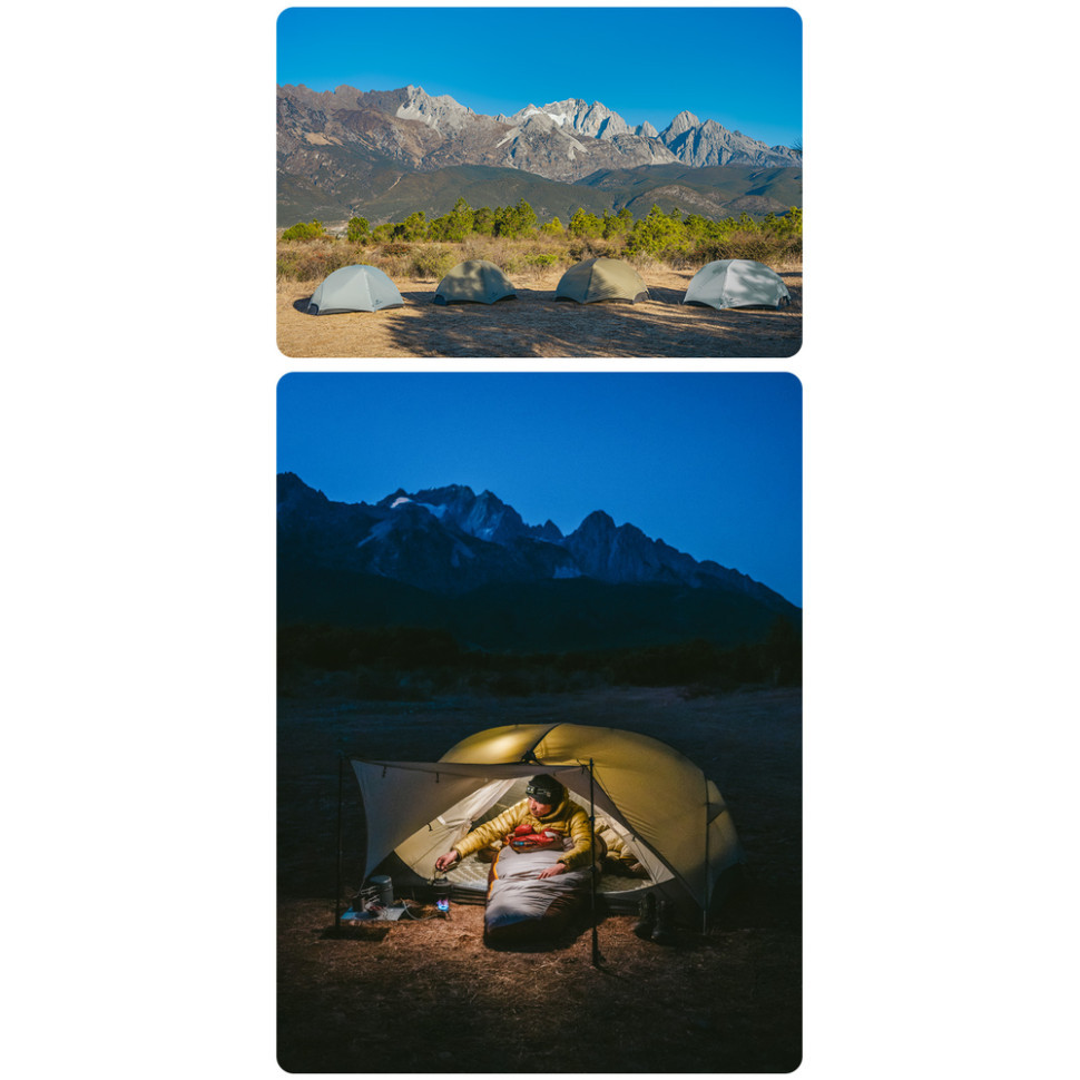 Намет надлегкий двомісний Naturehike Mongar CNK2550WS016, 15D, сiрий Киев - изображение 15