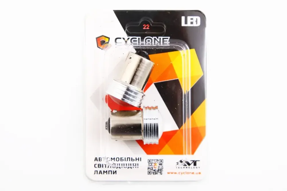 Лампа диодная 12В T25  15-SMD 4014 с линзой и радиатором Cyclone 400лм (2 шт.) Винница - изображение 2