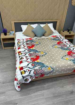 Плед-покрывало 200х230 см с рождественским принтом Разноцветный (87-320) Киев