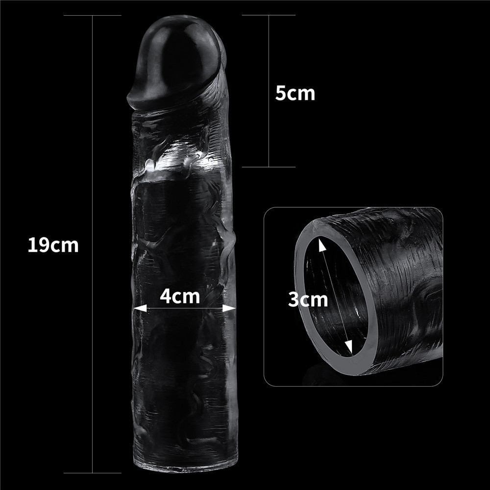 Насадка - Flawless Clear Penis Sleeve Add 2" Clear Sex Aura Київ - фото 9