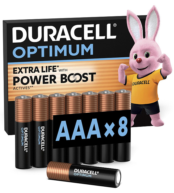 Лужні батарейки Duracell Optimum AAA, 8 шт. (6835423) Київ - фото 1