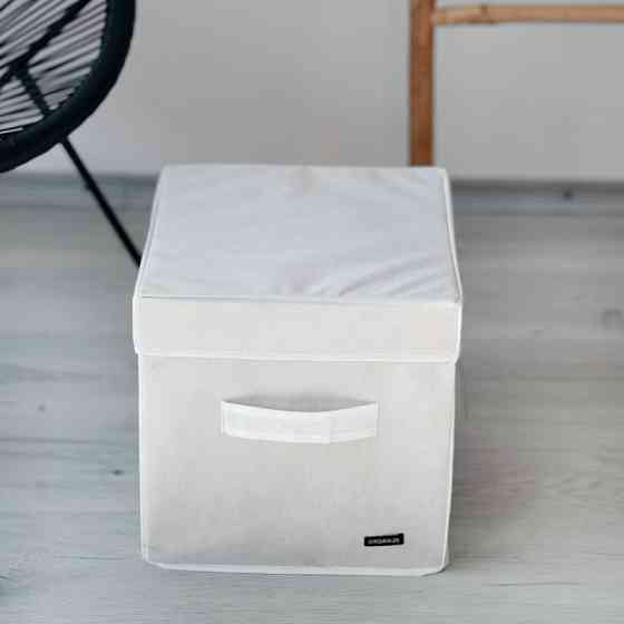 Короб із кришкою 30х30х30см для зберігання речей HY-Kr-white (Білий) Суми