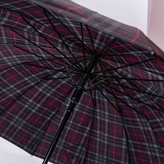 Классический зонт-трость полуавтомат из полиэстера 16 спиц диаметр 117 см Красный HP-23-4R Киев