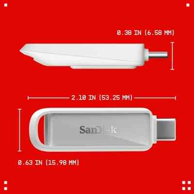 USB флеш накопитель SanDisk 128GB Phone Drive Arctic White Type-C USB 3.2 (SDIXS0N-128G-GN6NE) Винница