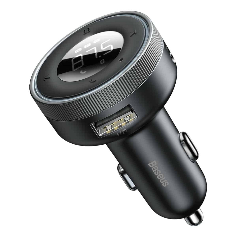АЗП з FM-модулятор Baseus Enjoy Car Wireless MP3 Charger (Wireless 5.0+5V/3.4A) Black (CCLH-01_) Київ - фото 1