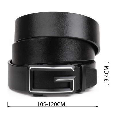 Ремінь Vintage Чоловічий силует літери G Чорний (20287) Вінниця - фото 4