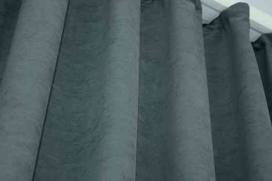 Комплект готових штор VR-Textil Мікровелюр SPARTA № 965ш Сіро-блакитний 150х285 см 2 шт (30-764) Київ