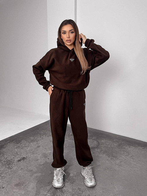 Женский теплый костюм, из флис полара L-XL, Шоколад Одесса - изображение 4