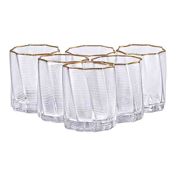 Набір із шести склянок об'ємом 300 мл для лимонаду, соку та коктейлів HP-16-16 Коломия