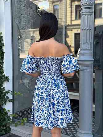 Женское легкое принтованное платье из турецкого батиста Одесса