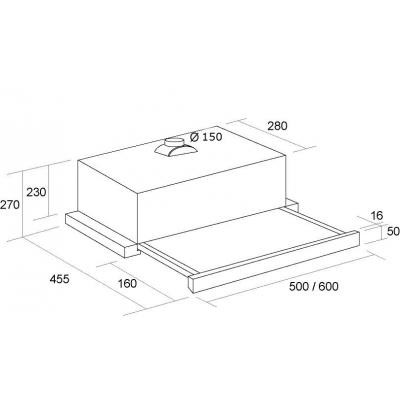 Витяжка кухонна Pyramida TL 60 (1100) FG IX WH Вінниця - фото 2