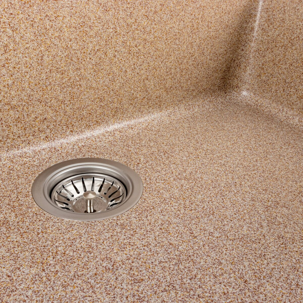 Гранітна мийка для кухні Platinum 7945 Paruana матова Карамель Коломия - фото 6