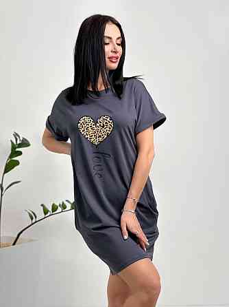 Женское платье с рисунком Passion 46-48, Графит Киев