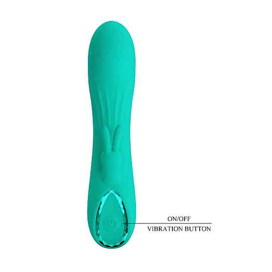 Вибратор-кролик PRETTY LOVE DJ Stick бирюзовый, 12.7 х 2.7 см Sex Aura Киев