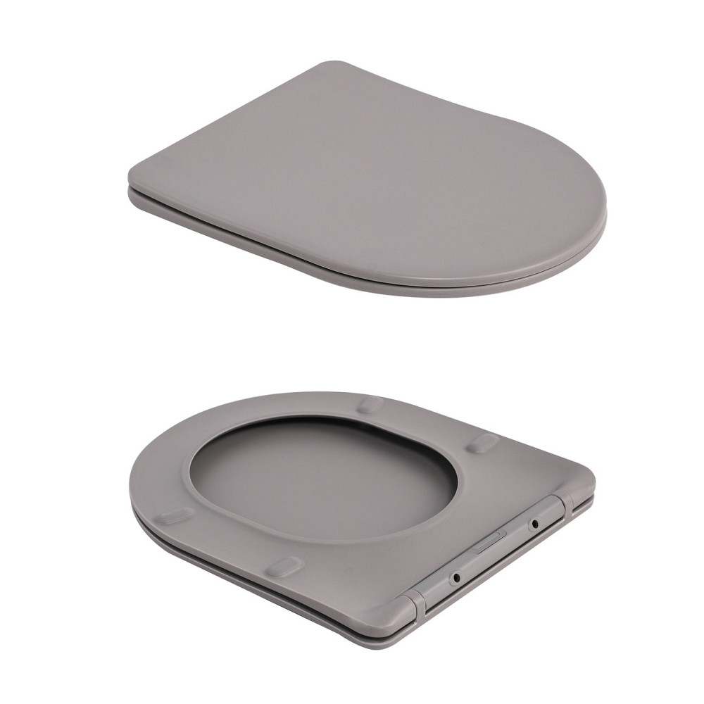 Унитаз подвесной Robin Ultra Quiet 490×365×325 мм, Stone Grey, с сиденьем Slim Duroplast / Soft-close / Quick Release Киев - изображение 8