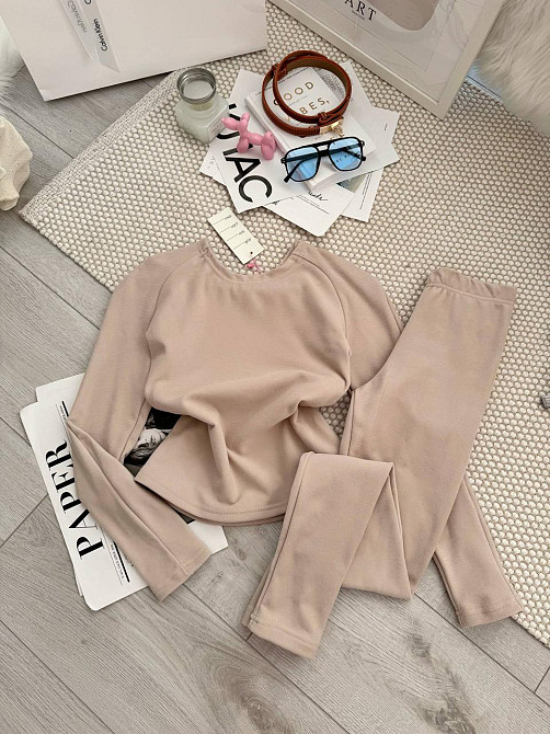 Женская базовая теплая универсальная термобелье пума Бежевий, S-M Одесса - изображение 4