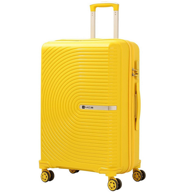 Чемодан пластиковый MCS V374 большой 75 см желтый Киев - изображение 1