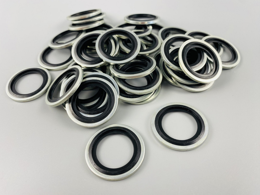 Шайба з гумовим кільцем NBR всередині 22 мм, для гідравліки, олії, води, повітря. Мукачево - фото 3