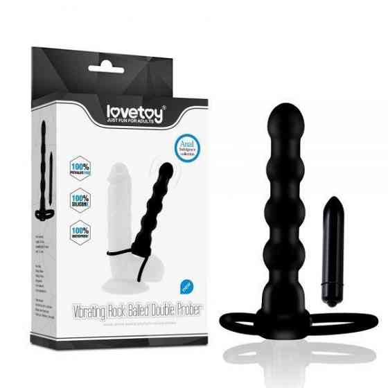Анальное двойное удовольствие с вибрацией Double Prober Vibrating Sex Aura Киев