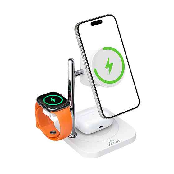 Бездротовий зарядний пристрій ACEFAST E39 desktop 4-in-1 wireless charging holder White Одеса