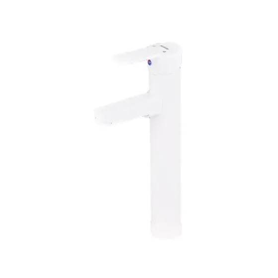 Змішувач для умивальника Plamix Raul-001-A HIGH White високий (без шлангів) (PM0655) Чернівці