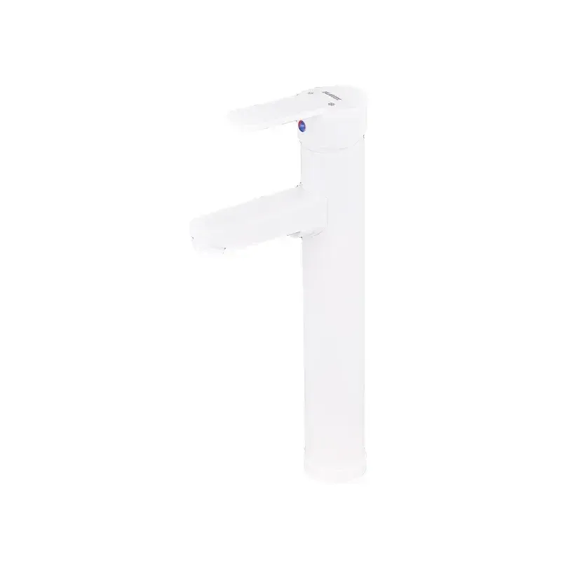 Змішувач для умивальника Plamix Raul-001-A HIGH White високий (без шлангів) (PM0655) Чернівці - фото 2