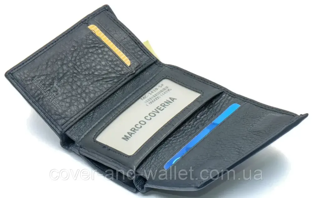 Компактний жіночий гаманець синього кольору на магнітній фіксації Marco Coverna 1419 Київ - фото 5