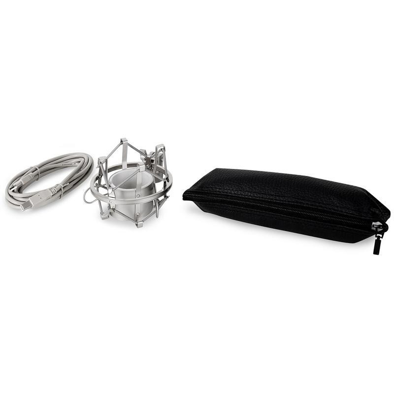 Набір студійних мікрофонів із мікрофоном, підставкою для мікрофона та захистом від зламу сріблястого кольору Рівне - фото 5