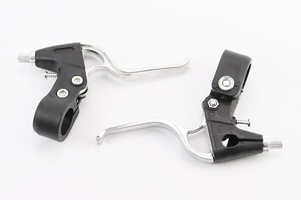 Гальмівні ручки, пластмасово-алюмінієві, чорно-сірі Київ - фото 1