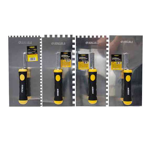 Гладилка неіржавка штукатурна Profi 280×130 мм з зубом 8 × 8 мм SIGMA (8327531) Київ